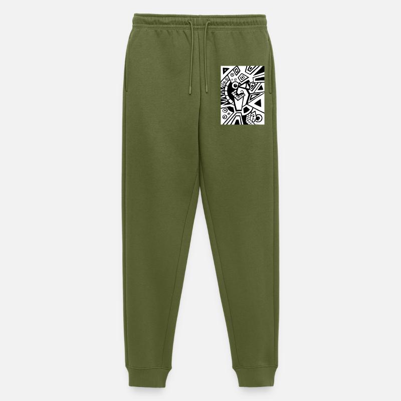 Camicia design - Art Deco - Art Nouveau - Surrealismo - Pantaloni da jogging ecologici premium da uomo - kaki