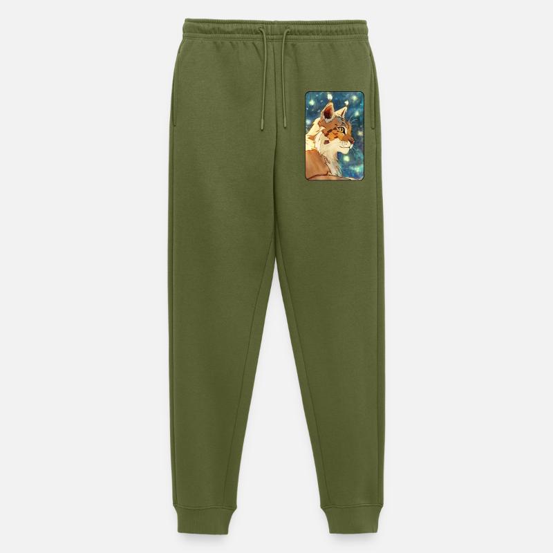 Luchs im Profil - Männer Premium Bio Jogginghose - Khaki