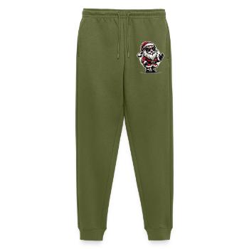 Santa Claus with Sunglasses Xmas Costume - Men's Premium Organic Joggers - khaki - Front - Thijin (182cm)