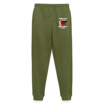 Everything Is Going Accordion To Plan Accordionist - Men's Premium Organic Joggers - khaki - Front - Thijin (182cm)