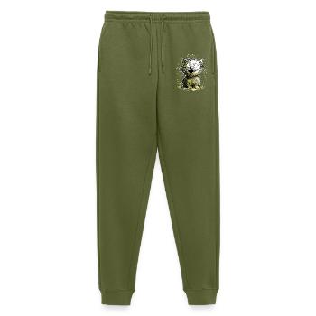 Cat laughs - Men's Premium Organic Joggers - khaki - Front - Thijin (182cm)