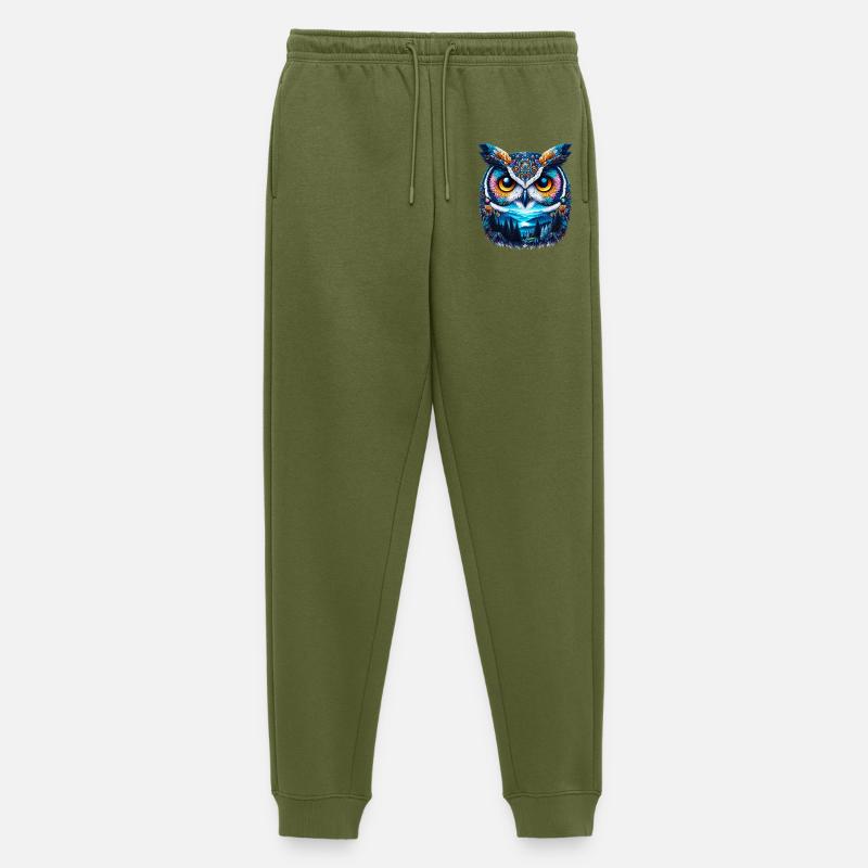 Eule - Männer Premium Bio Jogginghose - Khaki