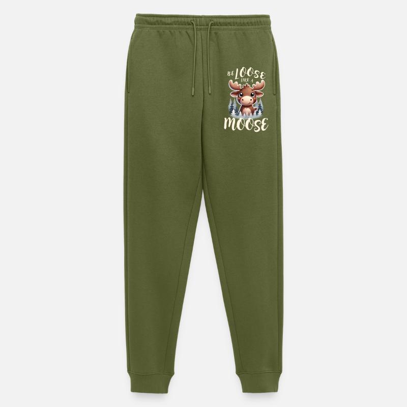 🫎 Be loose like a Moose 🫎 - Männer Premium Bio Jogginghose - Khaki