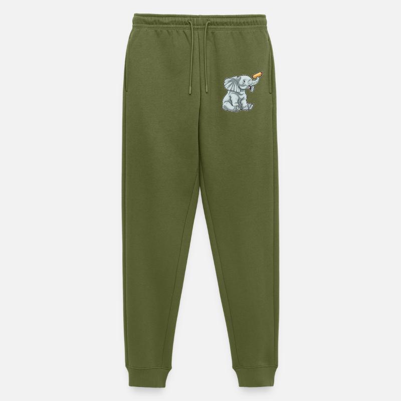 Elefant Hotdog - Männer Premium Bio Jogginghose - Khaki
