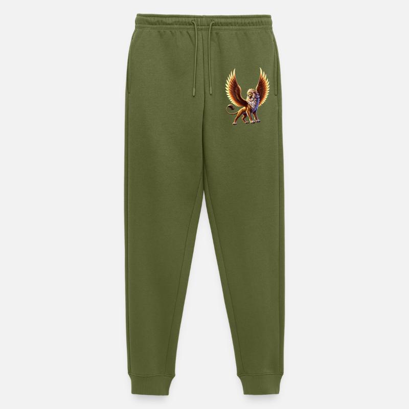 Flammenlöwe mit Flügeln - Männer Premium Bio Jogginghose - Khaki