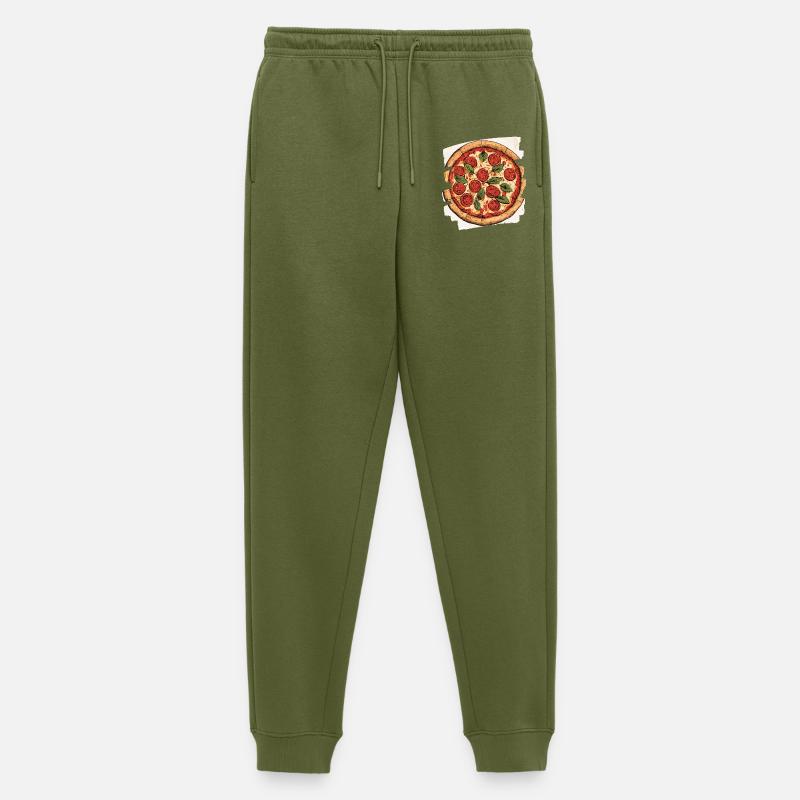 Pizza Retro - Männer Premium Bio Jogginghose - Khaki