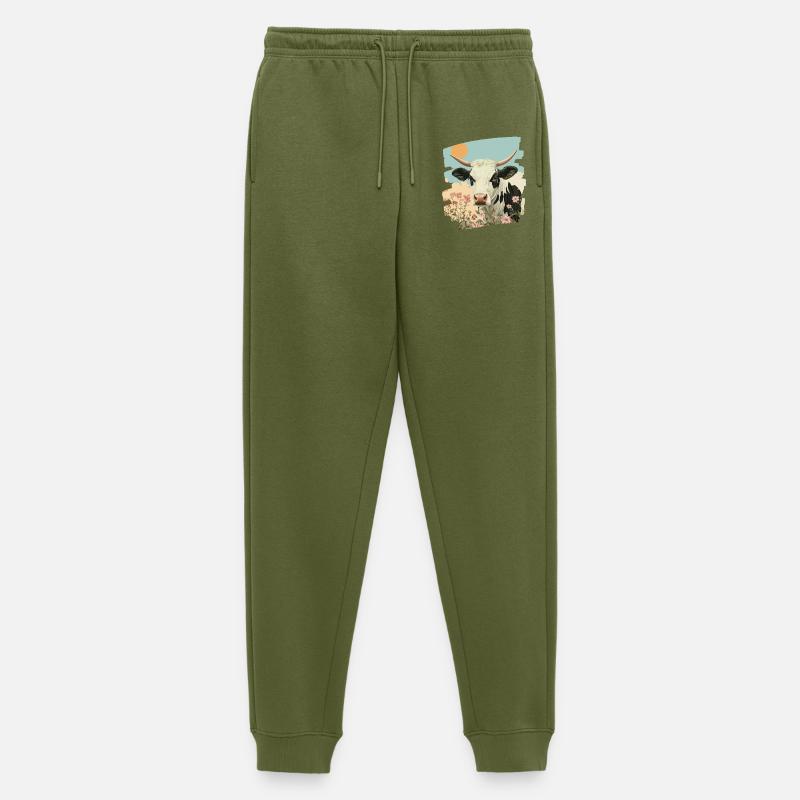 Kuh Bauer - Männer Premium Bio Jogginghose - Khaki