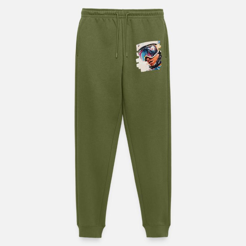 Snowboarder Pulverschnee - Männer Premium Bio Jogginghose - Khaki