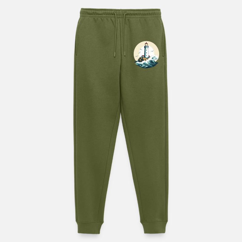Leuchtturm am Meeresufer - Männer Premium Bio Jogginghose - Khaki