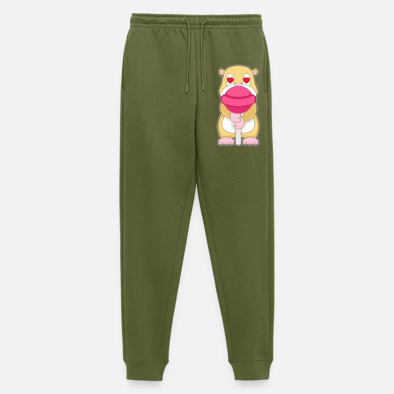 Hamster Lutscher - Männer Premium Bio Jogginghose - Khaki