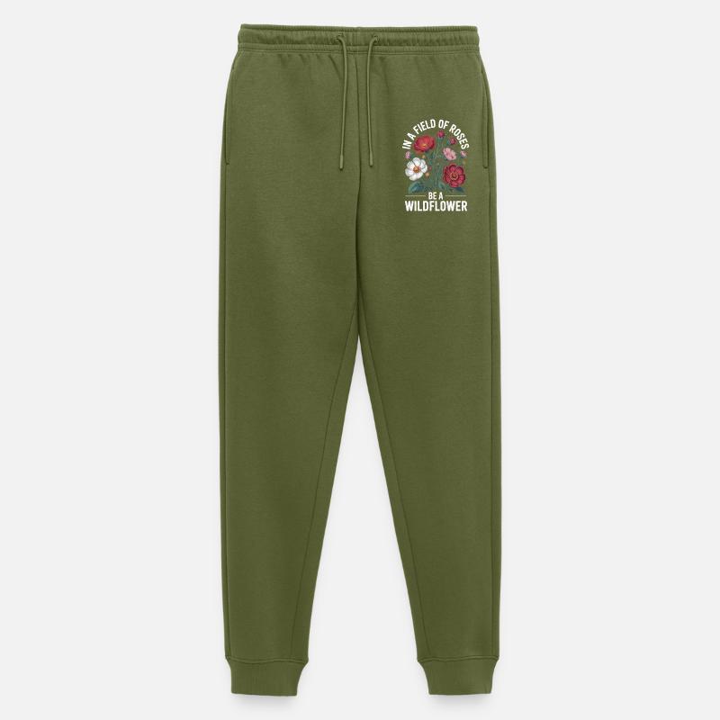 Conception de fleurs sauvages - Pantalon de jogging Premium bio Homme - kaki