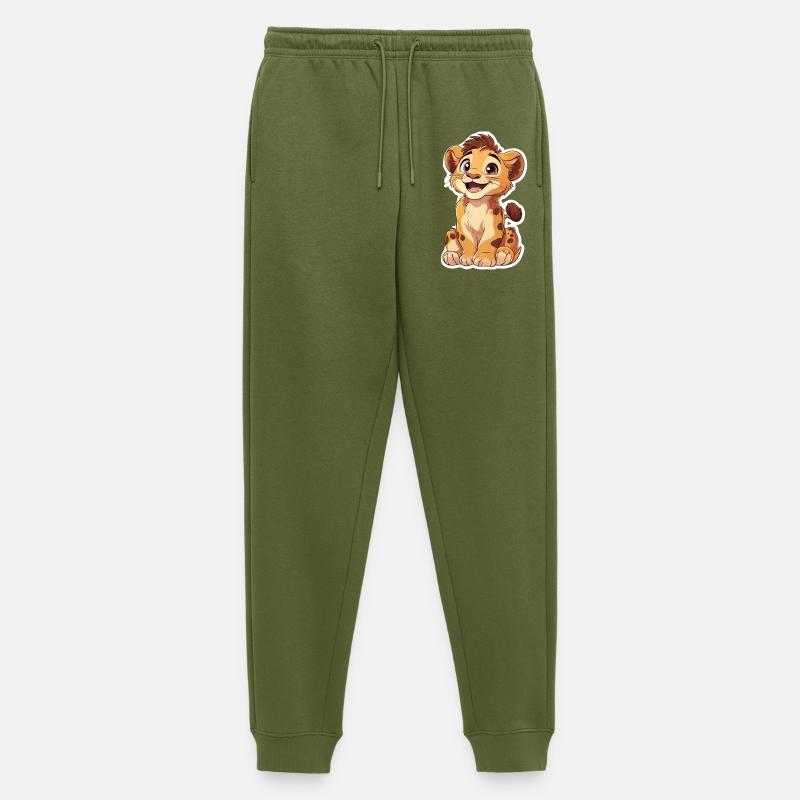 Löwe - Männer Premium Bio Jogginghose - Khaki