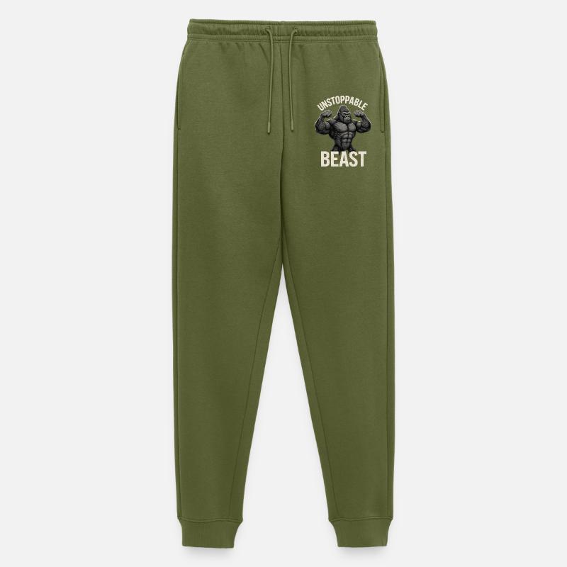 Unstoppable Beast Gorilla - Männer Premium Bio Jogginghose - Khaki