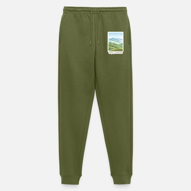 Sapa Terrassenlandschaft - Männer Premium Bio Jogginghose - Khaki