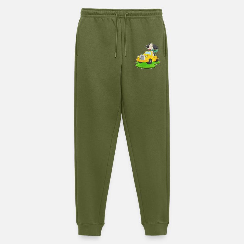 Hund Auto - Männer Premium Bio Jogginghose - Khaki