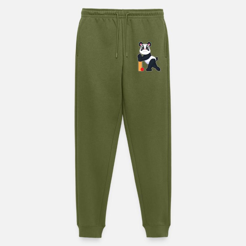 Panda Cricket Battes de cricket - Pantalon de jogging Premium bio Homme - kaki