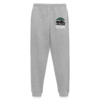 Adventure Ride - Men's Premium Organic Joggers - heather grey - Front - Thijin (182cm)