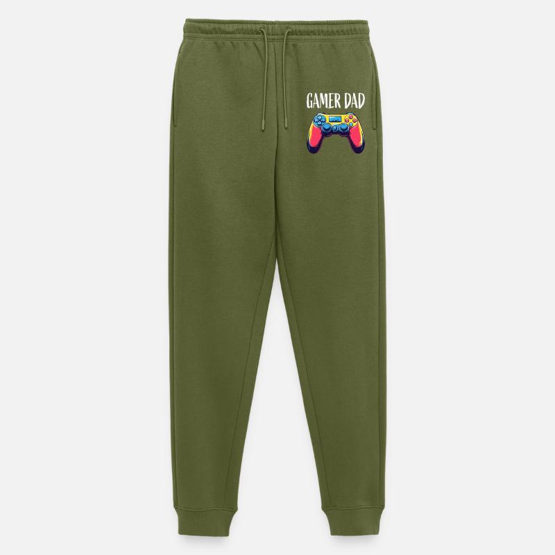 Gamer Dad Neon Controller - Männer Premium Bio Jogginghose - Khaki