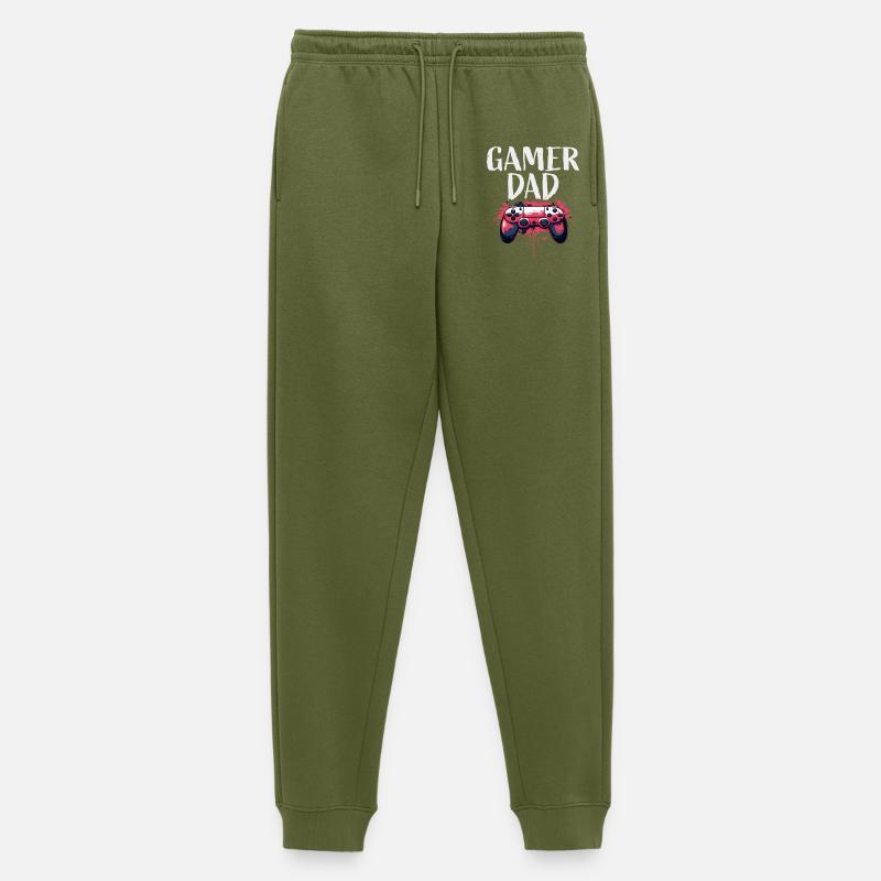 Gamer Dad Controller Kunst - Männer Premium Bio Jogginghose - Khaki
