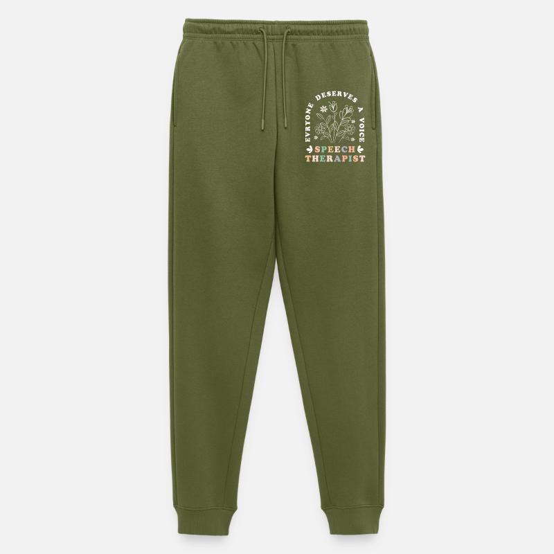 Sprachtherapeut Logopäde Logopädie - Männer Premium Bio Jogginghose - Khaki