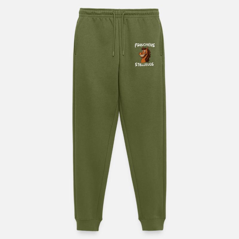 Frauchens Stallzeug Cartoon Pferd - Männer Premium Bio Jogginghose - Khaki