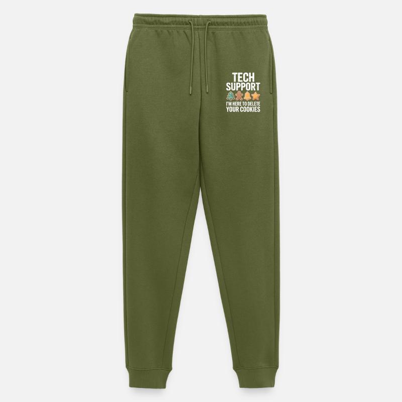 Tech Support Cookie Cleanup - Men's Premium Organic Joggers - khaki