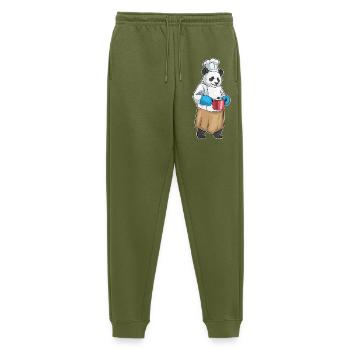 Cuisinier panda Cuisson de la marmite - Pantalon de jogging Premium bio Homme - kaki - Devant - Thijin (182cm)