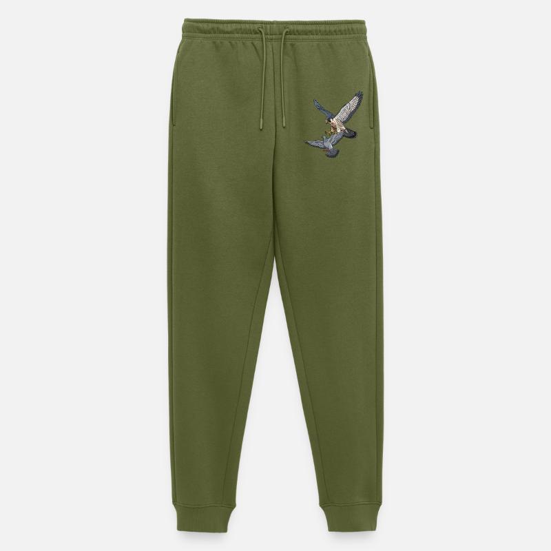 Wanderfalke fängt Taube - Männer Premium Bio Jogginghose - Khaki