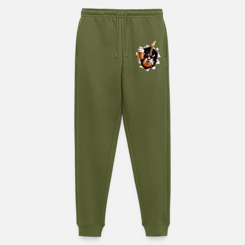 Gitarre Bier - Männer Premium Bio Jogginghose - Khaki