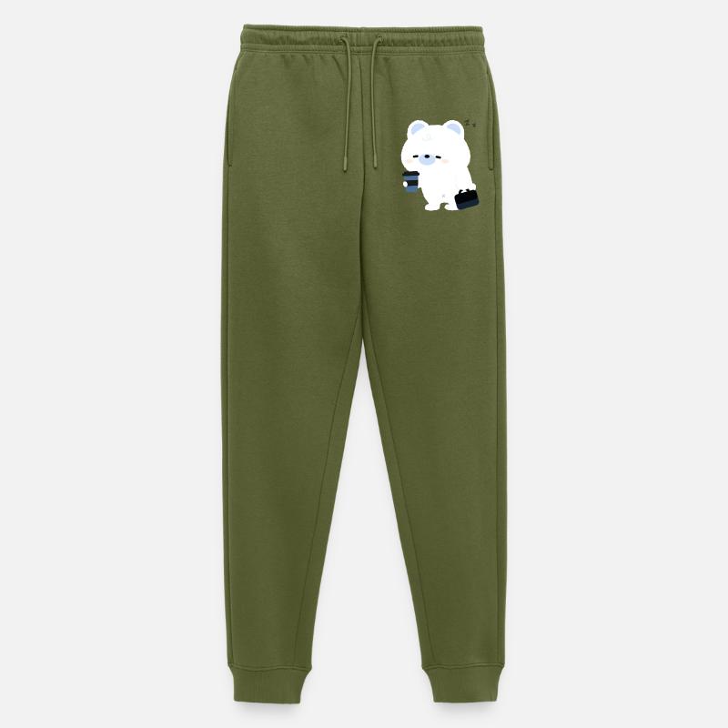 Eisbär-Kaffee - Männer Premium Bio Jogginghose - Khaki