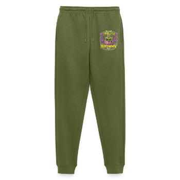 Mardi Gras Birthday Mask - Men's Premium Organic Joggers - khaki - Front - Thijin (182cm)