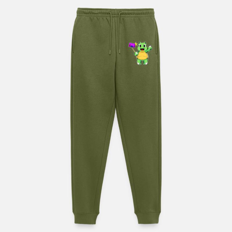 Schildkröte Smartphone - Männer Premium Bio Jogginghose - Khaki
