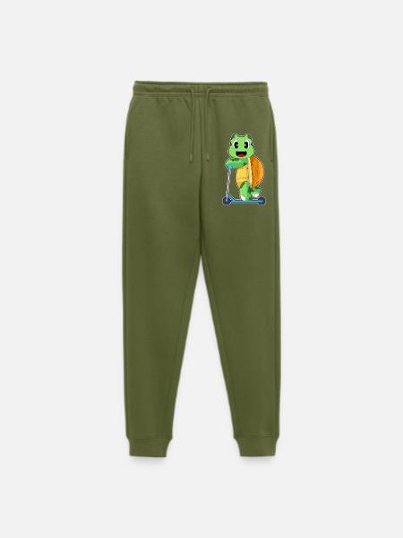 Turtle scooter - Men's Premium Organic Joggers - khaki