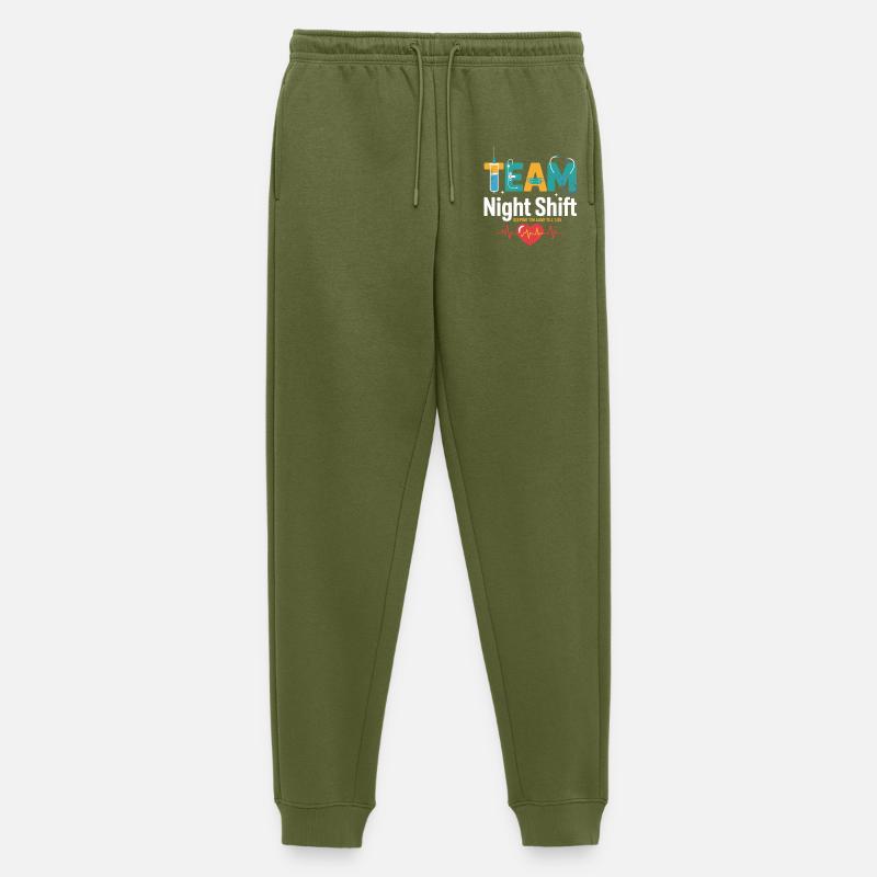 Team Night Shift Med Crew - Men's Premium Organic Joggers - khaki