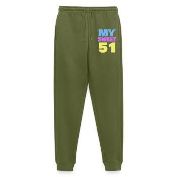 51 - Männer Premium Bio Jogginghose - Khaki - Vorne - Thijin (182cm)