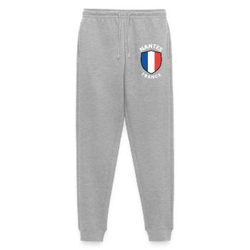 Schildentwurf von Nantes France - Männer Premium Bio Jogginghose - Grau meliert - Vorne - Thijin (182cm)