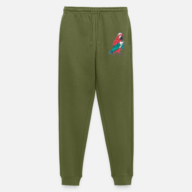 Papagei Krankenschwester Klemmbrett - Männer Premium Bio Jogginghose - Khaki