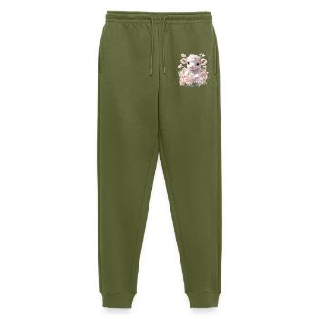 Tender lamb with rosary - Men's Premium Organic Joggers - khaki - Front - Thijin (182cm)