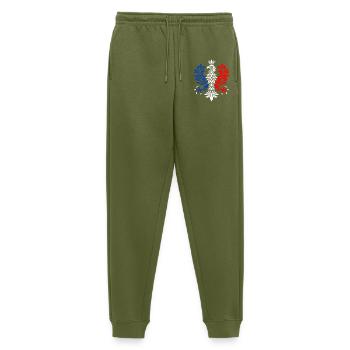 Trikolore-Adler-Emblem - Männer Premium Bio Jogginghose - Khaki - Vorne - Thijin (182cm)