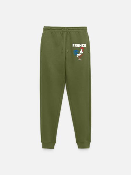Dreikolor-Hahn Frankreichs - Männer Premium Bio Jogginghose - Khaki
