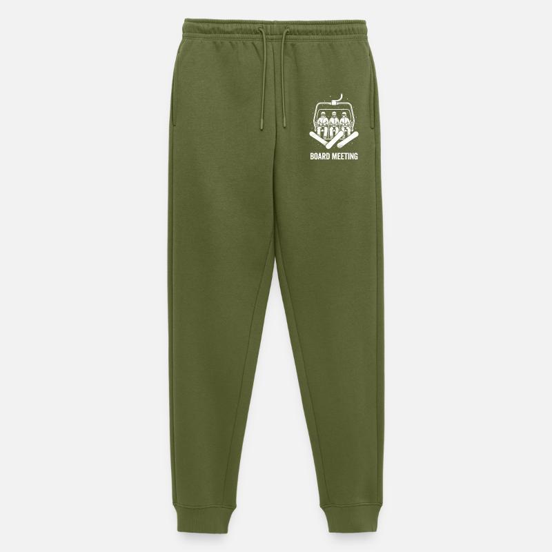 Vorstandssitzung Snowboard Sessellift Retro - Männer Premium Bio Jogginghose - Khaki