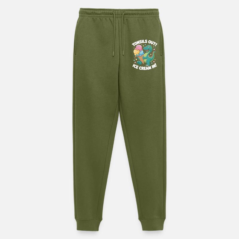 T Rex Eiscreme Jubel - Männer Premium Bio Jogginghose - Khaki