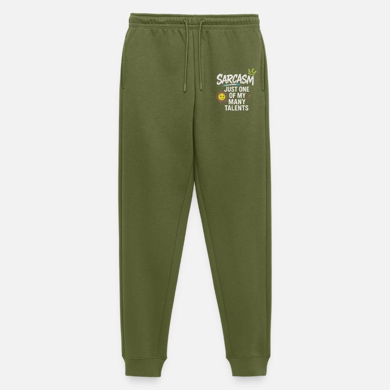 Funny Sarcastic Sarcasm Gift - Men's Premium Organic Joggers - khaki
