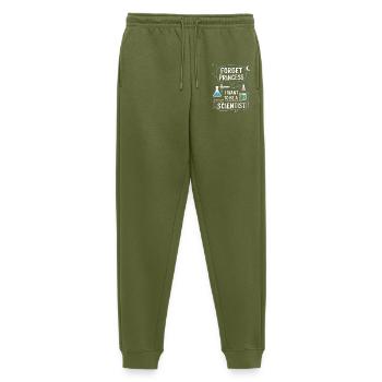 Forget princess, I want scientists - Men's Premium Organic Joggers - khaki - Front - Thijin (182cm)