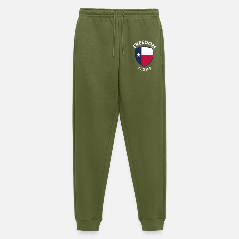 Texas-Schild der Freiheit - Männer Premium Bio Jogginghose - Khaki