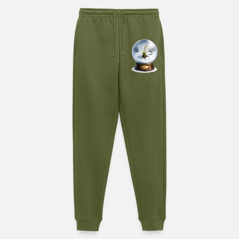 Schneeglöckchen durchbricht den Winter  - Männer Premium Bio Jogginghose - Khaki