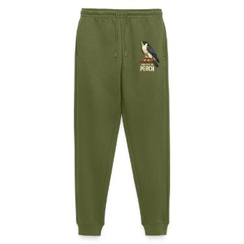 Born to the Hide | Falconry Bird of Prey - Men's Premium Organic Joggers - khaki - Front - Thijin (182cm)