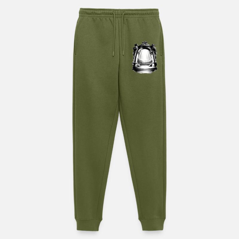 Colosseo e archi luminosi - Pantaloni da jogging ecologici premium da uomo - kaki