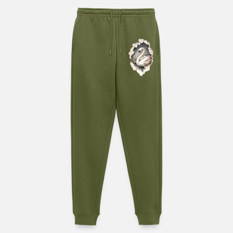 Schwan - Männer Premium Bio Jogginghose - Khaki