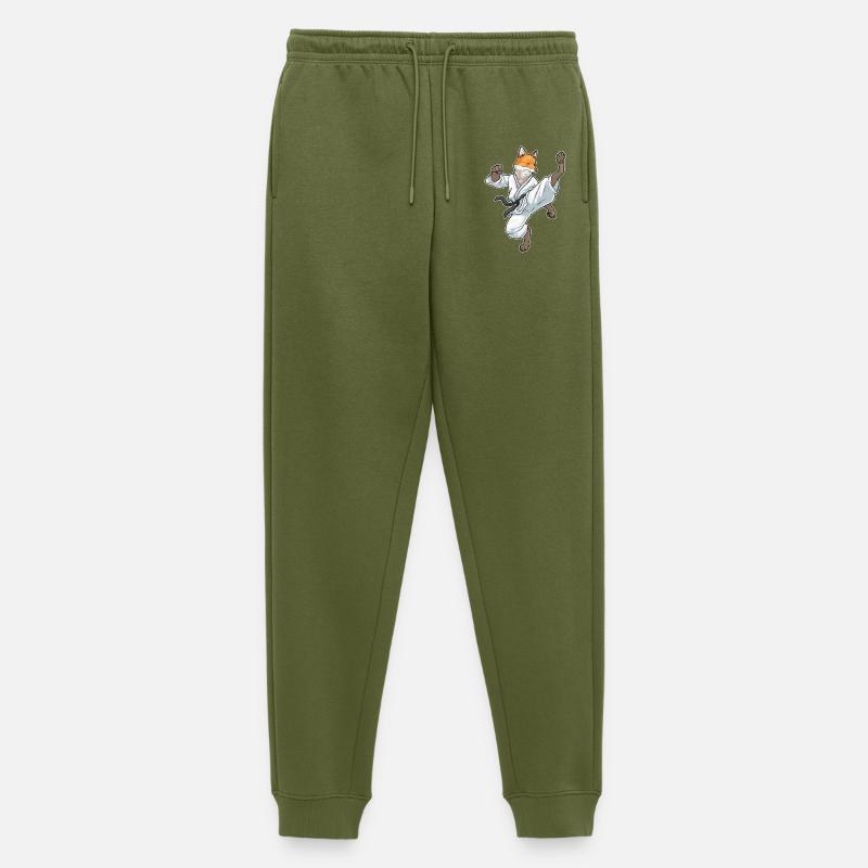 Fuchs Karate Kampfsport - Männer Premium Bio Jogginghose - Khaki